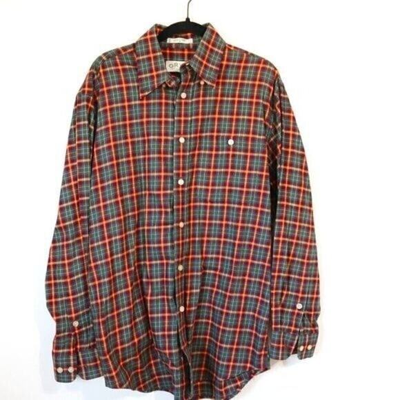 Orvis Men's Plaid 100% Cotton Button Up Shirt Medium - Picture 1 of 5